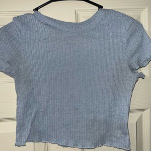 light blue crop top it is a size small, and has only been worn once!